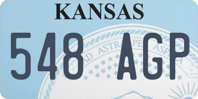 KS license plate 548AGP