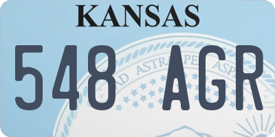 KS license plate 548AGR
