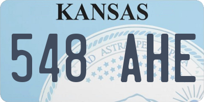 KS license plate 548AHE