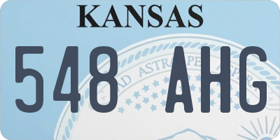 KS license plate 548AHG