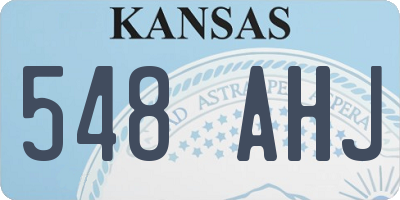 KS license plate 548AHJ