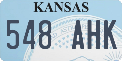 KS license plate 548AHK