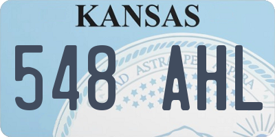 KS license plate 548AHL