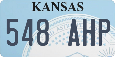 KS license plate 548AHP