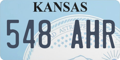 KS license plate 548AHR