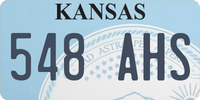KS license plate 548AHS