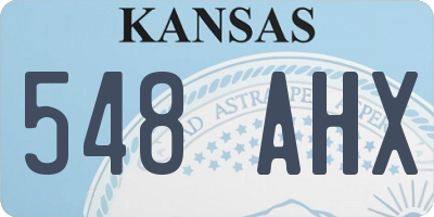 KS license plate 548AHX