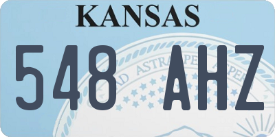 KS license plate 548AHZ