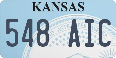 KS license plate 548AIC