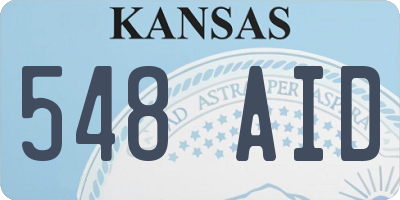 KS license plate 548AID