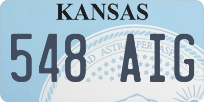 KS license plate 548AIG