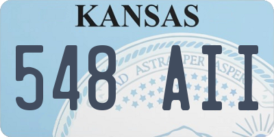 KS license plate 548AII