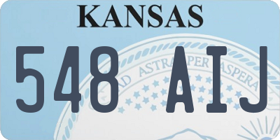 KS license plate 548AIJ