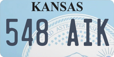 KS license plate 548AIK