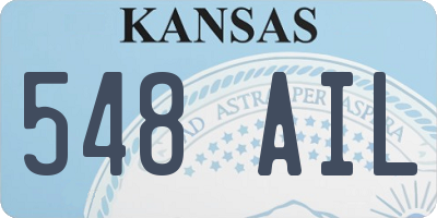 KS license plate 548AIL
