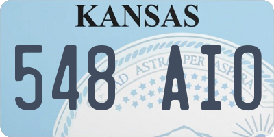 KS license plate 548AIO