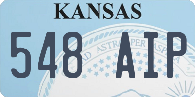 KS license plate 548AIP