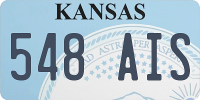 KS license plate 548AIS
