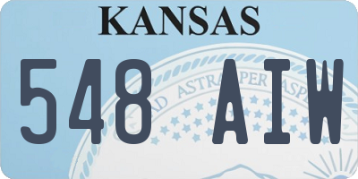 KS license plate 548AIW