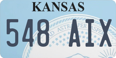 KS license plate 548AIX