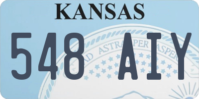 KS license plate 548AIY