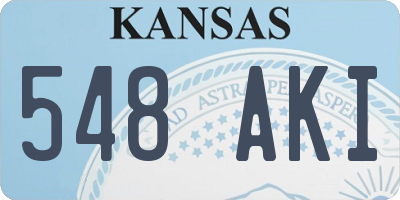 KS license plate 548AKI