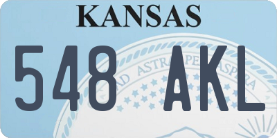 KS license plate 548AKL
