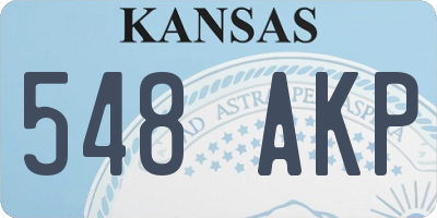 KS license plate 548AKP