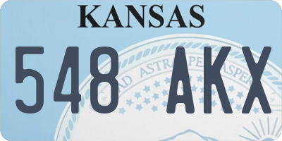 KS license plate 548AKX