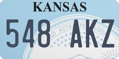 KS license plate 548AKZ