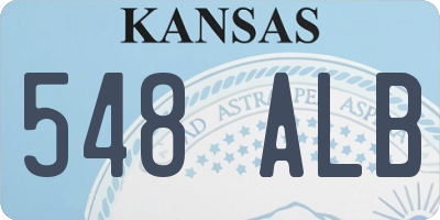 KS license plate 548ALB