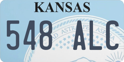 KS license plate 548ALC