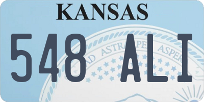 KS license plate 548ALI