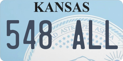 KS license plate 548ALL
