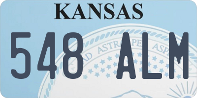KS license plate 548ALM