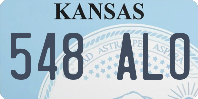 KS license plate 548ALO