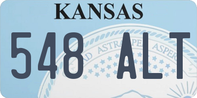 KS license plate 548ALT