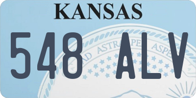 KS license plate 548ALV
