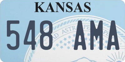 KS license plate 548AMA