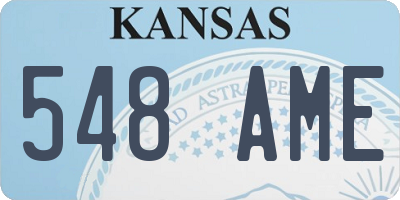 KS license plate 548AME