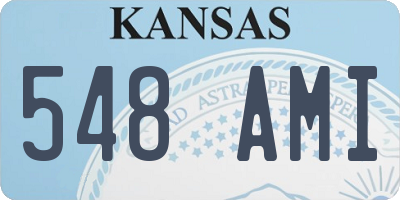 KS license plate 548AMI