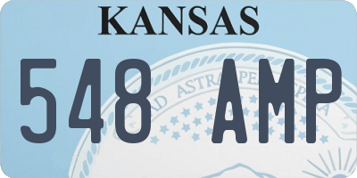 KS license plate 548AMP