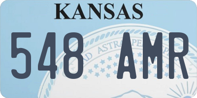 KS license plate 548AMR