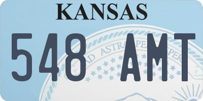 KS license plate 548AMT