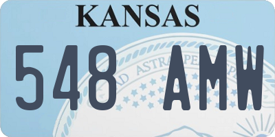 KS license plate 548AMW