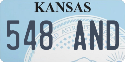 KS license plate 548AND