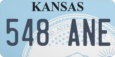 KS license plate 548ANE