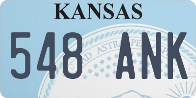 KS license plate 548ANK