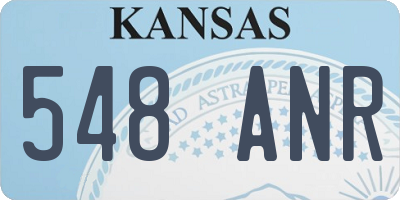 KS license plate 548ANR
