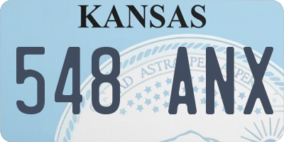 KS license plate 548ANX